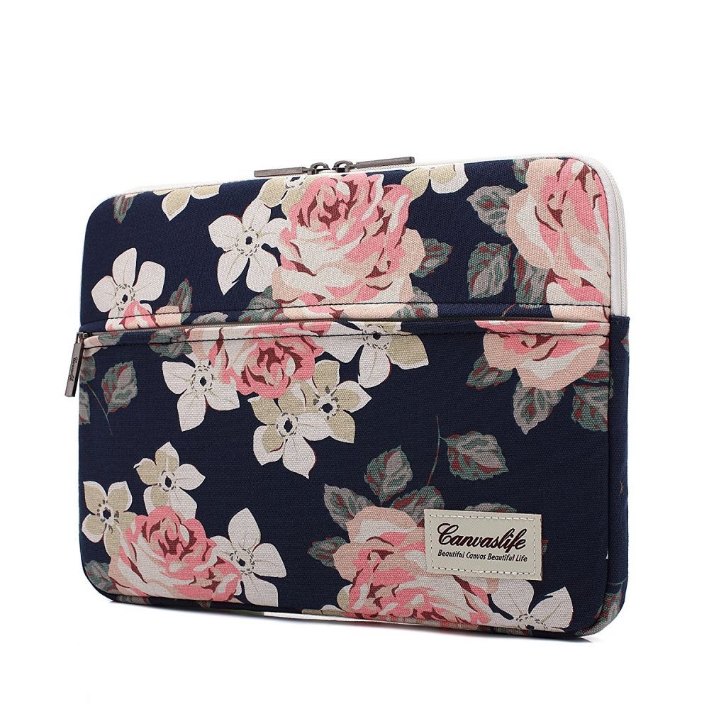 CUSTODIA CANVASLIFE SLEEVE MACBOOK AIR/PRO 13 NAVY ROSE