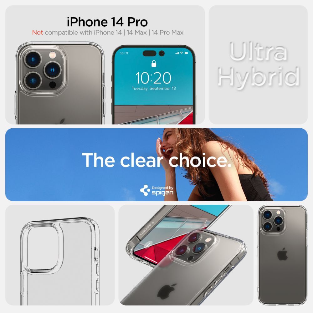 COVER SPIGEN ULTRA HYBRID IPHONE 14 PRO FROST CLEAR