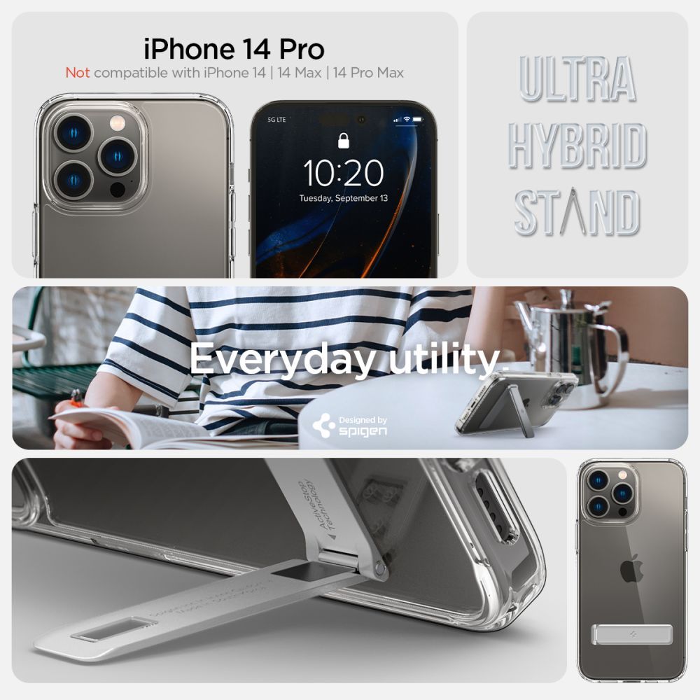 COVER SPIGEN ULTRA HYBRID &quot;S&quot; IPHONE 14 PRO CRISTALLO CHIARO