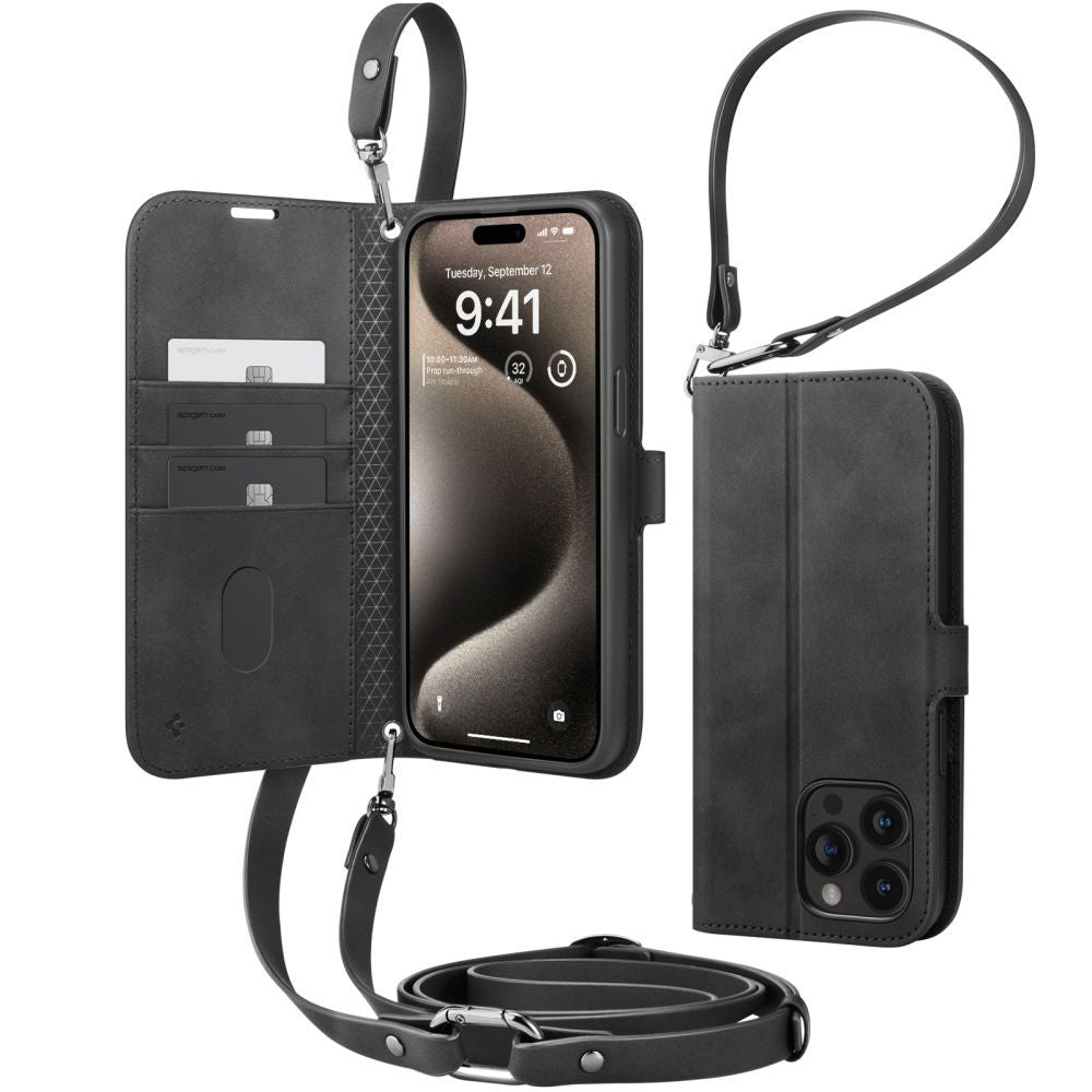 SPIGEN WALLET ”S” PRO IPHONE 15 PRO MAX BLACK