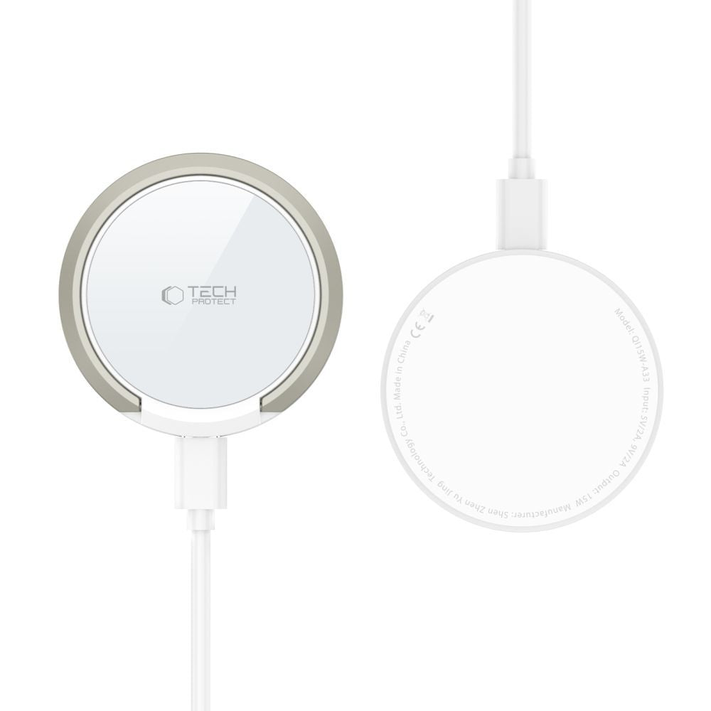 CARICABATTERIE WIRELESS MAGNETICO TECH-PROTECT QI15W-A33 BIANCO 